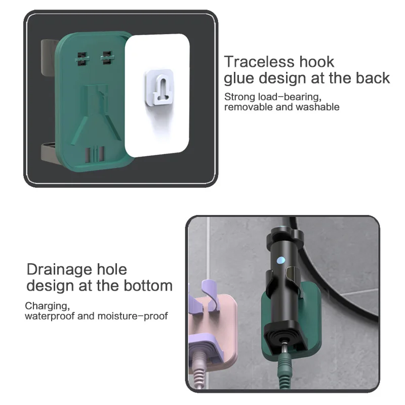 Shaver Rack Electric Toothbrush Holder Bathroom Men Razor Beauty Equipment Storage Holder Self-Adhesive Hook