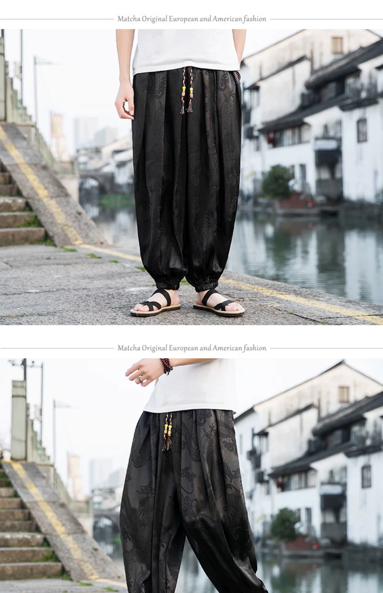 Summer Silk Hippie Gypsy Boho Baggy Pants Harem Pants for Men Women Yoga Pants Aladdin Trousers