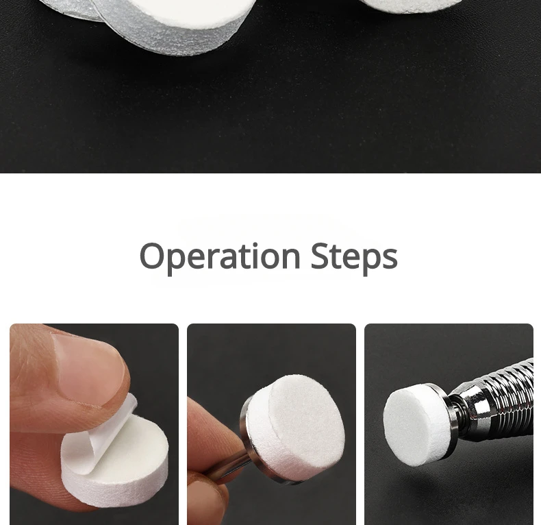 50pcs Nail Buffing Disc 15mm Polishing SandPieces For Quick Polishing Nails Manicure Tool Accessories