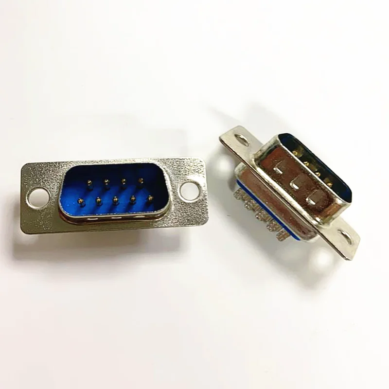 10PCS/LOT New RS232 Serial Port Connector DB9 Male and Female Socket/Plug Connector 9Pin Copper RS232 COM Socket Adapter