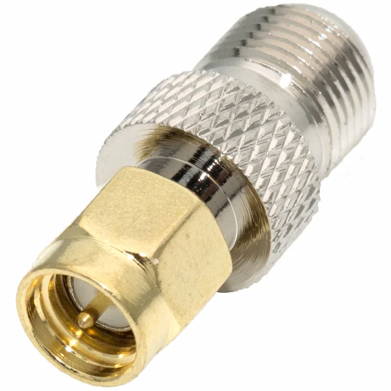 SMA Male to F Female All-Copper Radio Frequency SMAJ to FK RF Coaxial Coax Adapter F Type