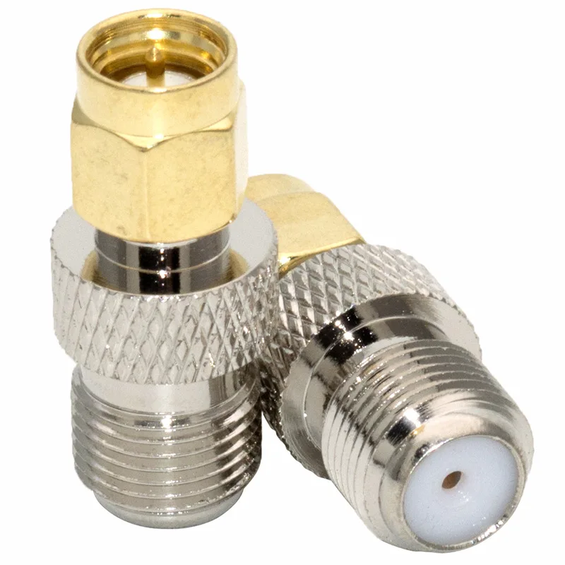 SMA Male to F Female All-Copper Radio Frequency SMAJ to FK RF Coaxial Coax Adapter F Type