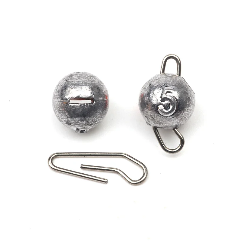 5pcs/lot Fishing Weight Sinker 3g-28g Deep Water Bullet Weight with Swivel Round Ball Sinkers Fishing Tackle Accessories