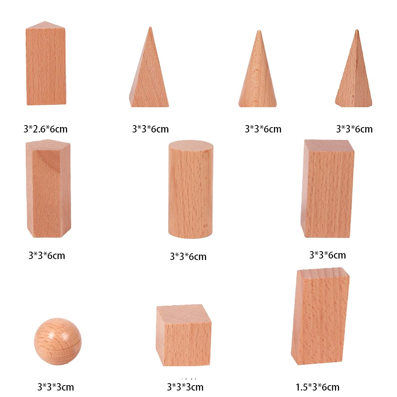 Montessori Mystery Bag Wood Sensory Toys Objects Geometric Shapes Natural Wood Color Solid Wood 3 Years Old