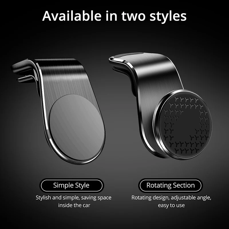 Magnetic Car Phone Holder Air Vent Clip Mount Rotation Cellphone GPS Support For Xiaomi Red Mi Huawei Samsung Phone Stand in Car