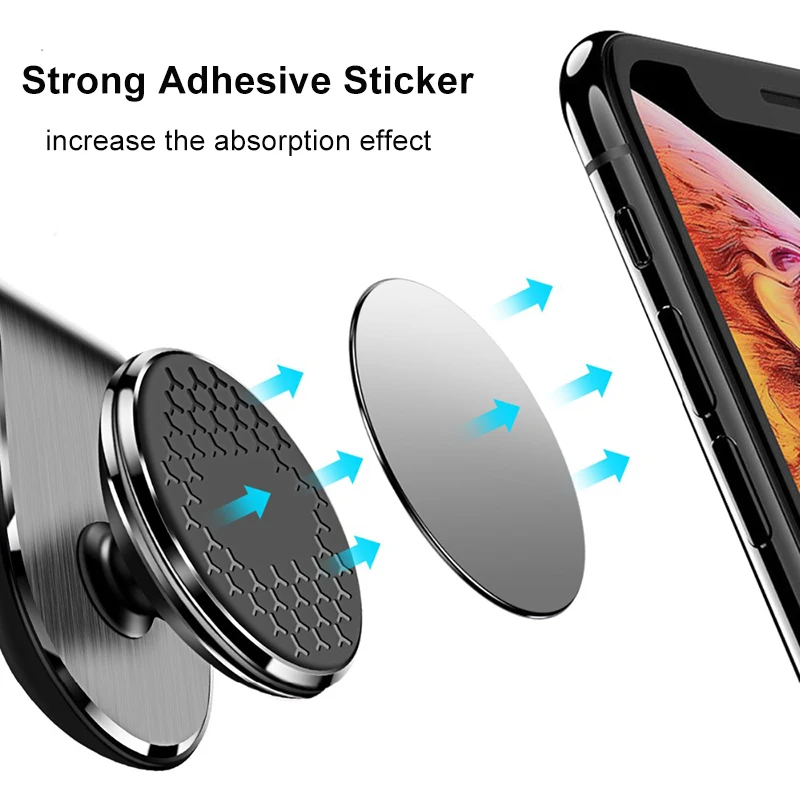 Magnetic Car Phone Holder Air Vent Clip Mount Rotation Cellphone GPS Support For Xiaomi Red Mi Huawei Samsung Phone Stand in Car