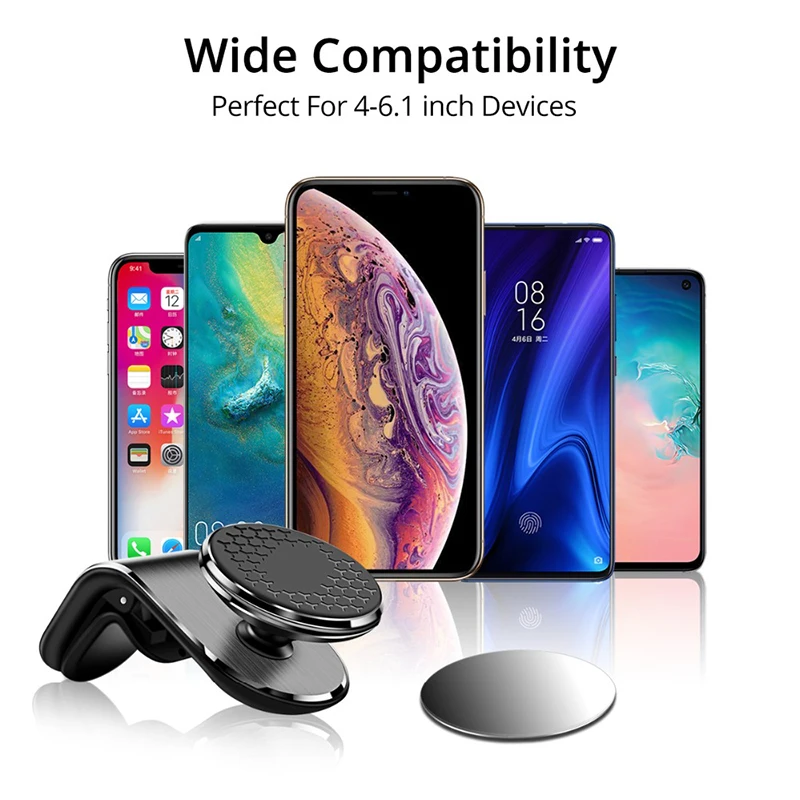 Magnetic Car Phone Holder Air Vent Clip Mount Rotation Cellphone GPS Support For Xiaomi Red Mi Huawei Samsung Phone Stand in Car