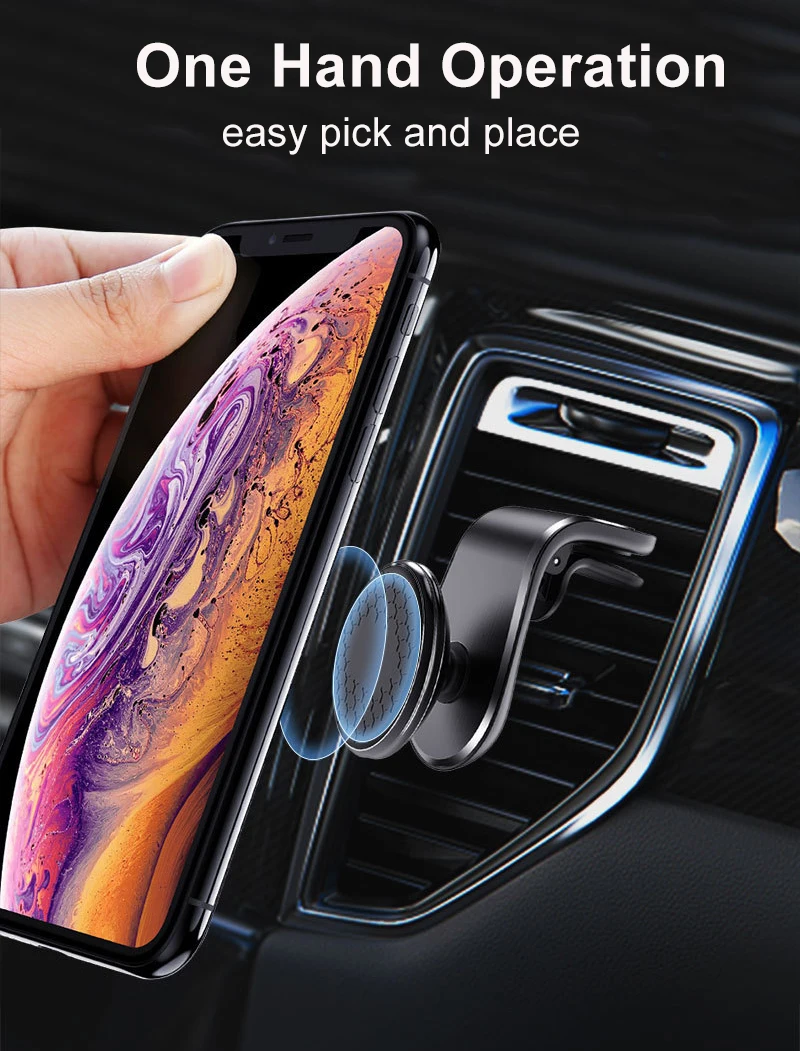 Magnetic Car Phone Holder Air Vent Clip Mount Rotation Cellphone GPS Support For Xiaomi Red Mi Huawei Samsung Phone Stand in Car