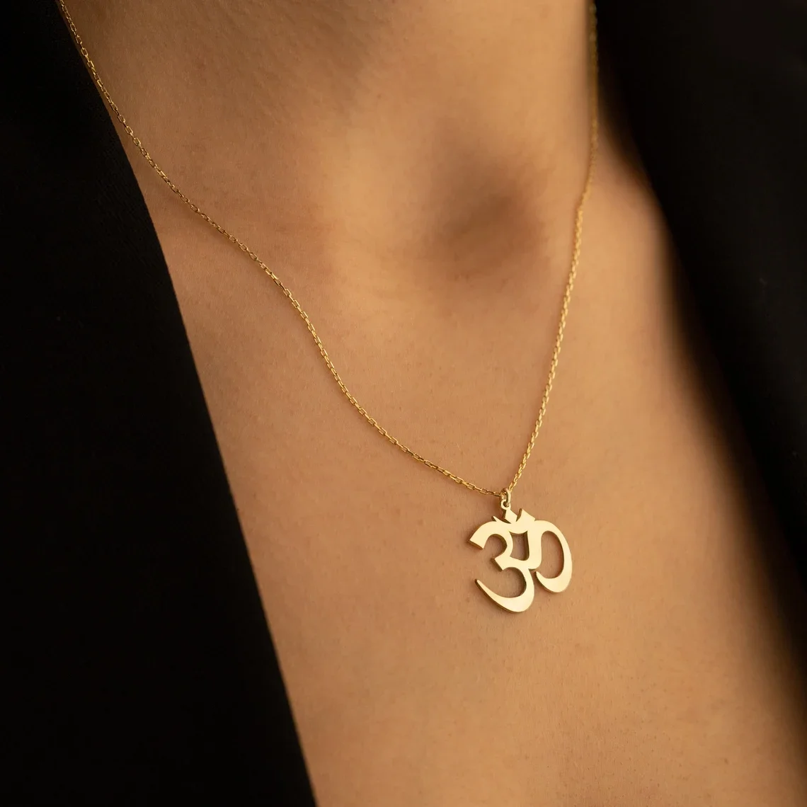 OM Chakra Necklace Mala Yoga Chakra Buddha OM Necklace Stainless Steel OM Pendant Chain Mala Necklace Pendant Ange 7 Chakras