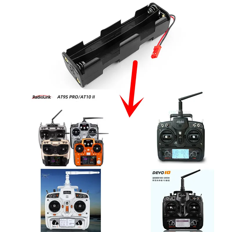 RadioLink 8xAA 12V Battery Case Box for AT9 AT9S AT10 Walkera DEVO7 DEVO10 RC Radio Control Transmitter Tool Parts