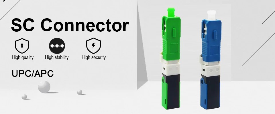 ESC250D FTTH SC UPC Optical fibe quick connector SC FTTH Fiber Optic Fast Connector Embedded ESC250P