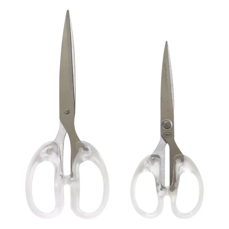 Simplicity Transparent Handle Stationery Scissors Home Furnishing for Fine Art Soft Decor Journal Cutting Tools Office Supplies