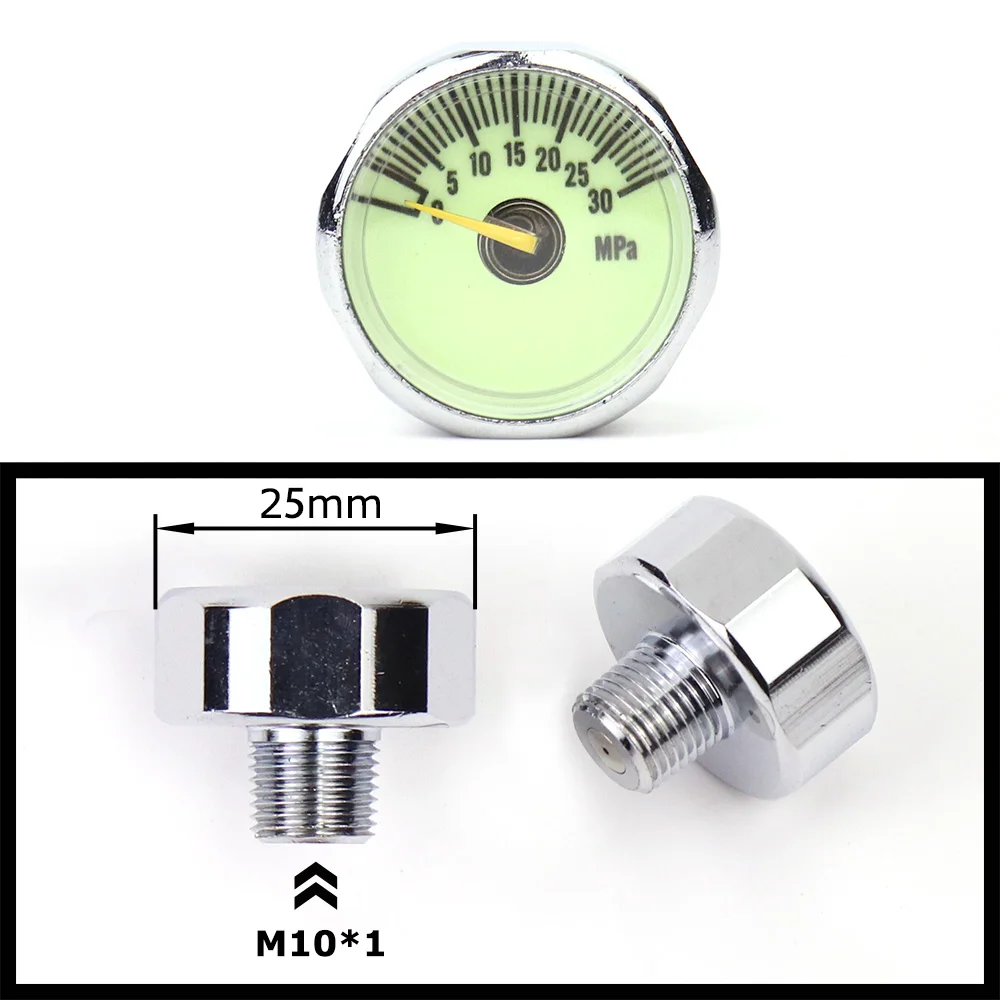 Air Mini Micro Pressure Gauge Manometre Manometer | Thread 1/8BSP(G1/8) 1/8NPT M10 M8 | 30PSI 300PSI 5000PSI 6000PSI 350BAR