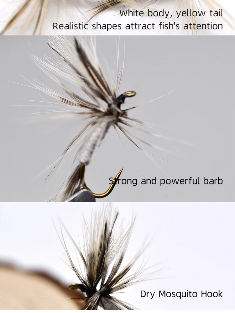 MNFT 10PCS 10# Stimulator Fly Fishing Dry Trout Flies Artificial Lure Bait