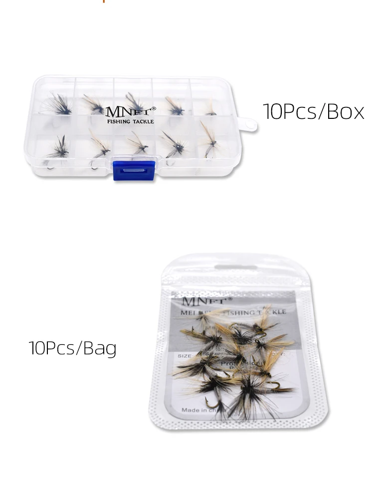 MNFT 10PCS 10# Stimulator Fly Fishing Dry Trout Flies Artificial Lure Bait