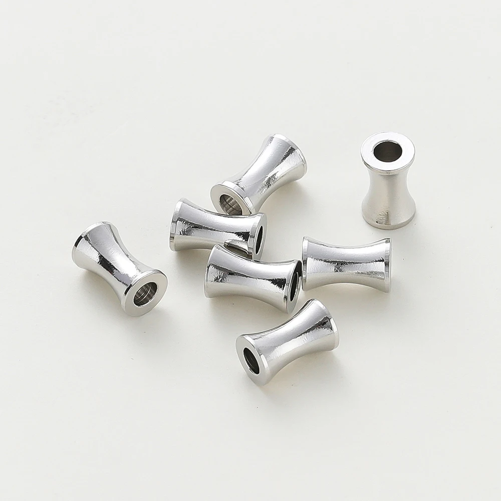 20PCS 5-10mm 14/18K Gold Color Plated Brass Cylindrical Spacer Beads Bracelet Beads High Quality Jewelry Accessorie
