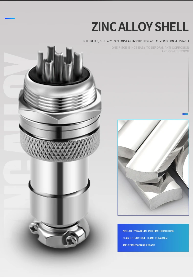 Connector GX16 small metal aviation socket 2/3/4/5/6/7pin electric cable terminal fixed type and butt mobile type Female&male