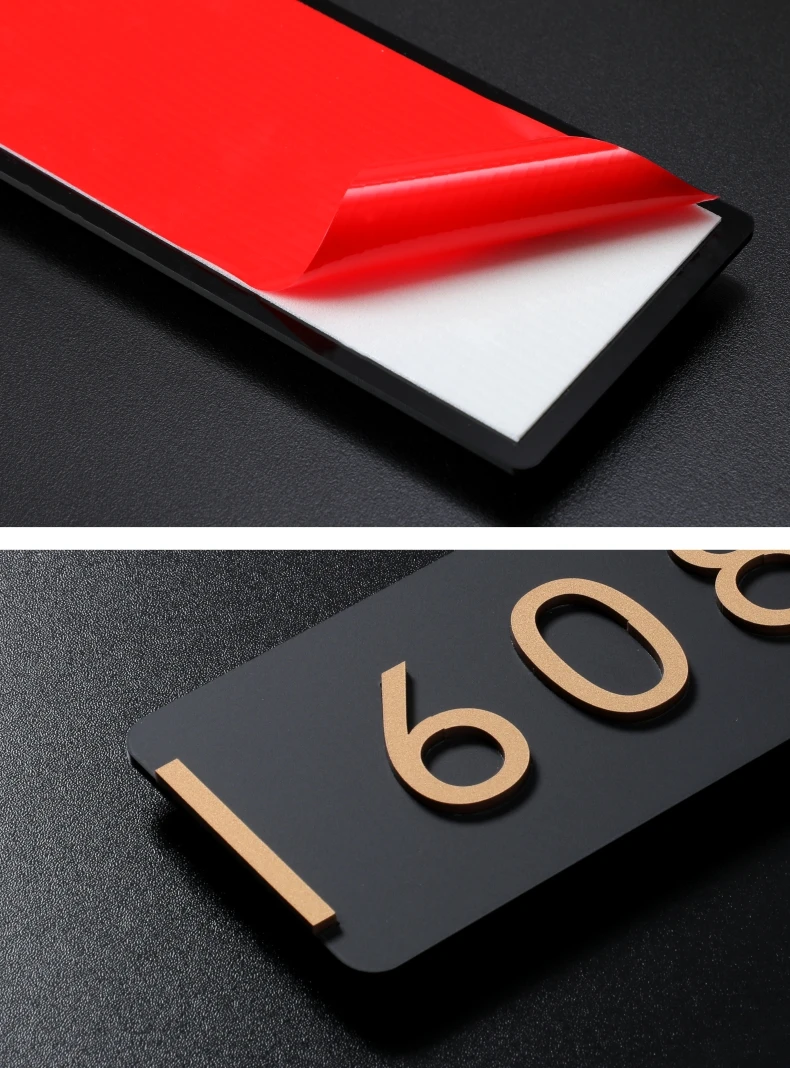 Acrylic Door Plate Shop Sign Customized 3D House Number for Office Home Flats Store Bar Hotel Apartment with Sticker or Magnet