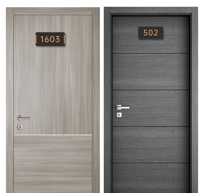 Acrylic Door Plate Shop Sign Customized 3D House Number for Office Home Flats Store Bar Hotel Apartment with Sticker or Magnet
