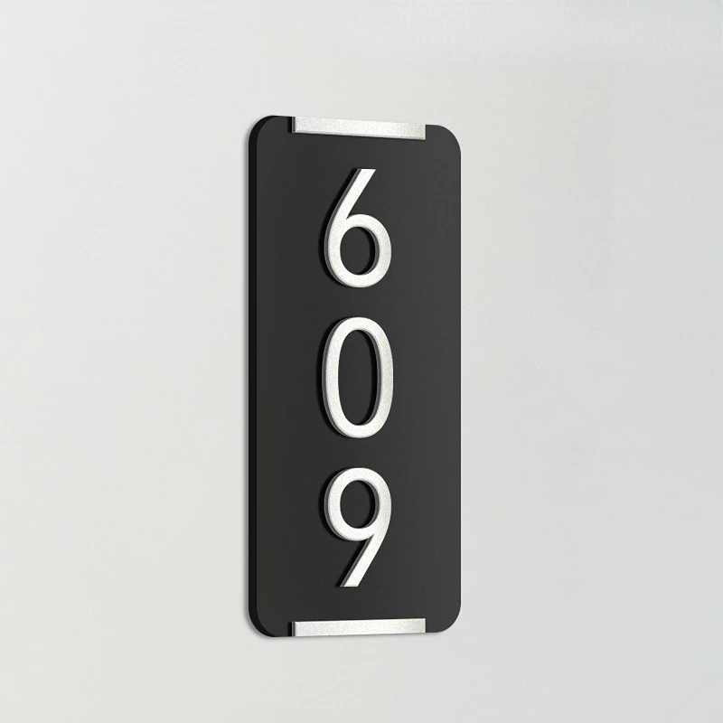 Acrylic Door Plate Shop Sign Customized 3D House Number for Office Home Flats Store Bar Hotel Apartment with Sticker or Magnet