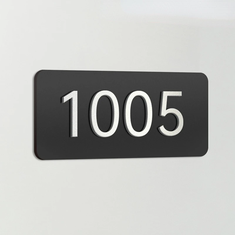 Acrylic Door Plate Shop Sign Customized 3D House Number for Office Home Flats Store Bar Hotel Apartment with Sticker or Magnet