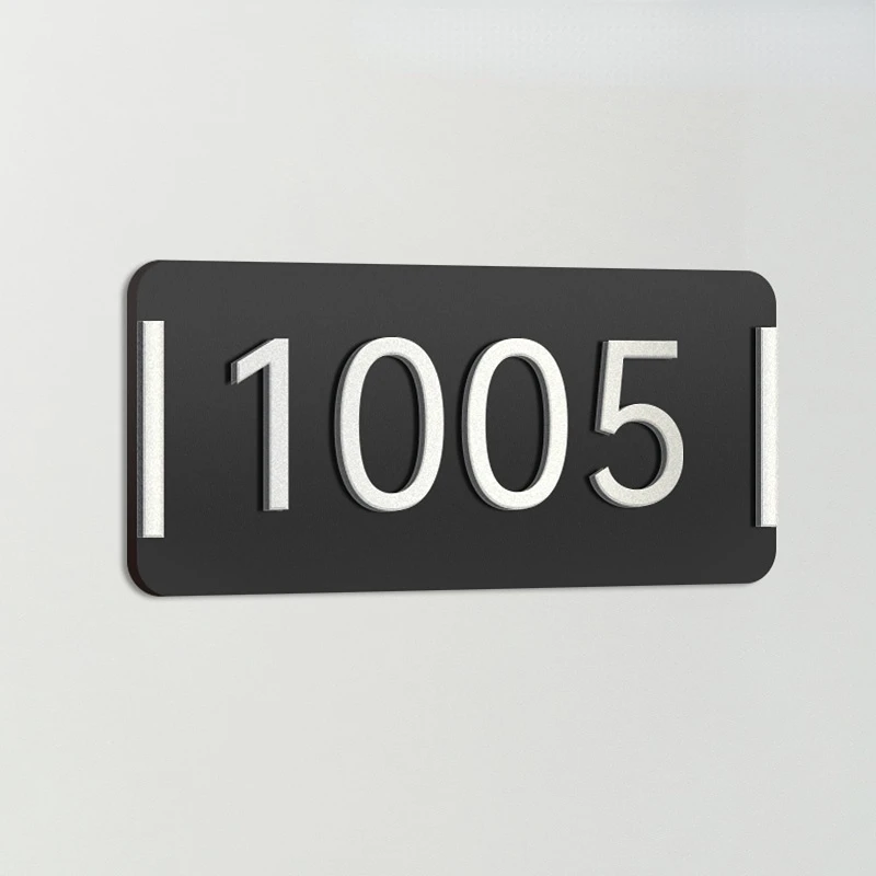 Acrylic Door Plate Shop Sign Customized 3D House Number for Office Home Flats Store Bar Hotel Apartment with Sticker or Magnet