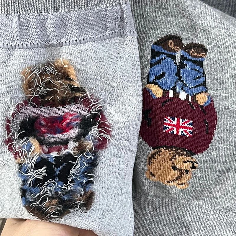 Good Quality Cartoon Gentleman Bear Men's Socks Cotton Harajuku Style Sport Boys Skateboard Novelty Breathable Christmas Gifts