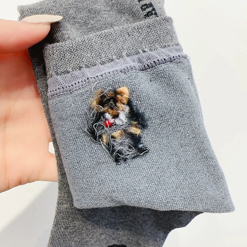Good Quality Cartoon Gentleman Bear Men's Socks Cotton Harajuku Style Sport Boys Skateboard Novelty Breathable Christmas Gifts