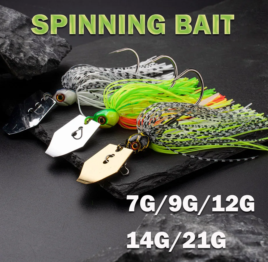 Chatter Bait 7g 9g 11g 14g 21g Spinner Bait Jig Dancer Buzzbait Wobbler Fishing Chatterbait for Bass Pike Fish Walleye Fish