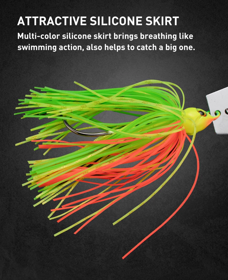 Chatter Bait 7g 9g 11g 14g 21g Spinner Bait Jig Dancer Buzzbait Wobbler Fishing Chatterbait for Bass Pike Fish Walleye Fish