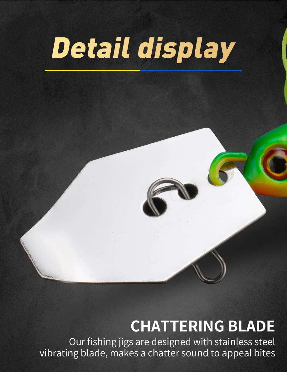 Chatter Bait 7g 9g 11g 14g 21g Spinner Bait Jig Dancer Buzzbait Wobbler Fishing Chatterbait for Bass Pike Fish Walleye Fish