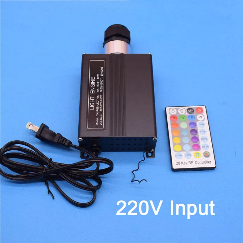 LED Light Engine 110V~265V Input 16W RGB LED Fiber Optic Light With Fiber Optic Cable For Car Home Star Starry Sky