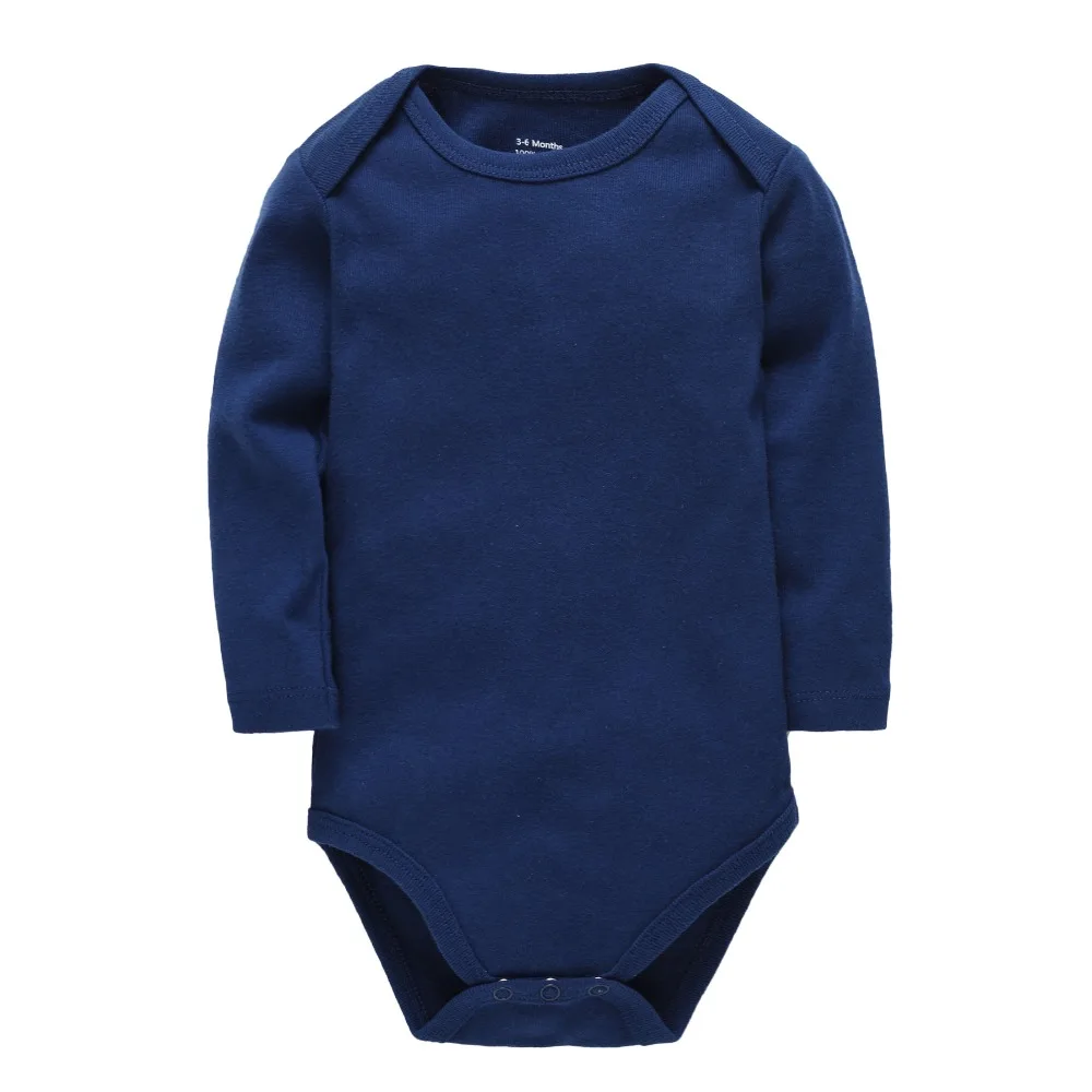 Solid White Baby Clothes Long Sleeve Cotton Baby Girls Boys Bodysuit Newborn body bebe 0-24 months Infant Jumpsuit