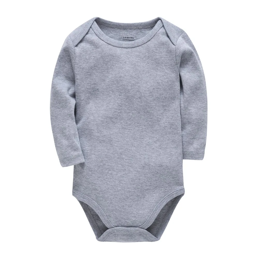 Solid White Baby Clothes Long Sleeve Cotton Baby Girls Boys Bodysuit Newborn body bebe 0-24 months Infant Jumpsuit
