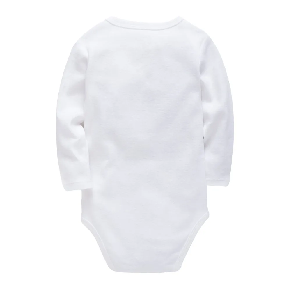 Solid White Baby Clothes Long Sleeve Cotton Baby Girls Boys Bodysuit Newborn body bebe 0-24 months Infant Jumpsuit