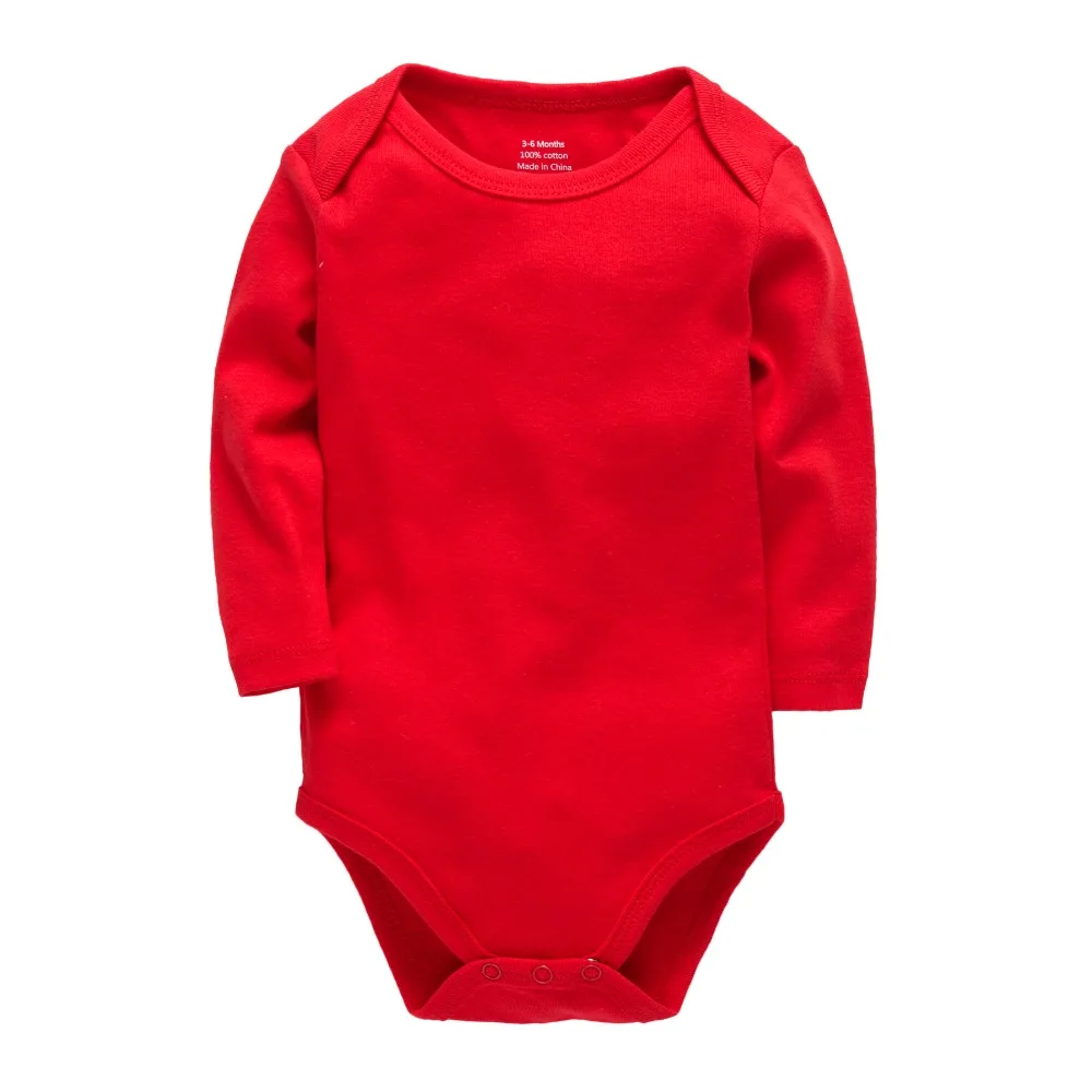 Solid White Baby Clothes Long Sleeve Cotton Baby Girls Boys Bodysuit Newborn body bebe 0-24 months Infant Jumpsuit