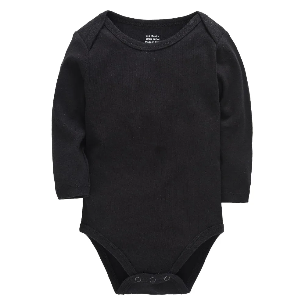 Solid White Baby Clothes Long Sleeve Cotton Baby Girls Boys Bodysuit Newborn body bebe 0-24 months Infant Jumpsuit