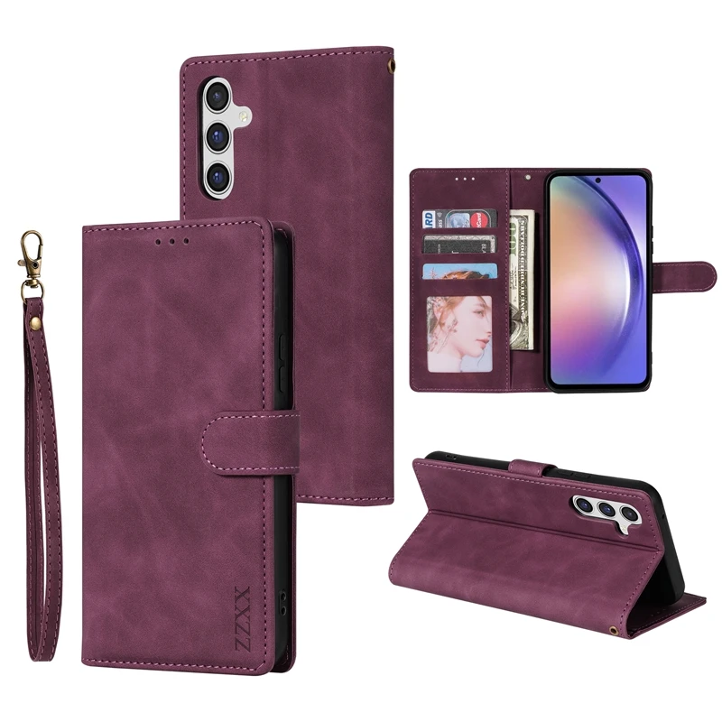 Wallet Card Slot Magnetic Flip Leather Case For Samsung Galaxy S25 Ultra S24 S23 Plus S22 S21 FE S20 FE Note 20 10 Lite 9 Cover