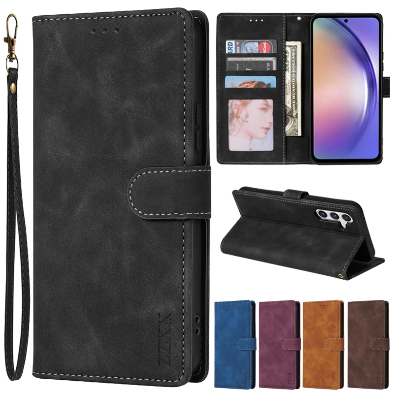 Wallet Card Slot Magnetic Flip Leather Case For Samsung Galaxy S25 Ultra S24 S23 Plus S22 S21 FE S20 FE Note 20 10 Lite 9 Cover