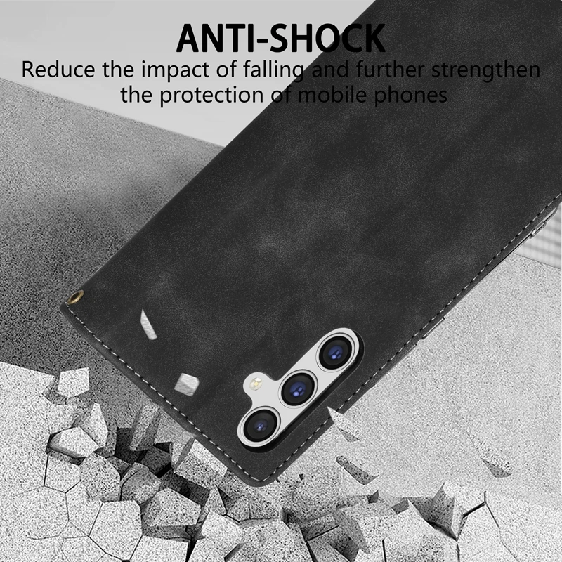Wallet Card Slot Magnetic Flip Leather Case For Samsung Galaxy S25 Ultra S24 S23 Plus S22 S21 FE S20 FE Note 20 10 Lite 9 Cover