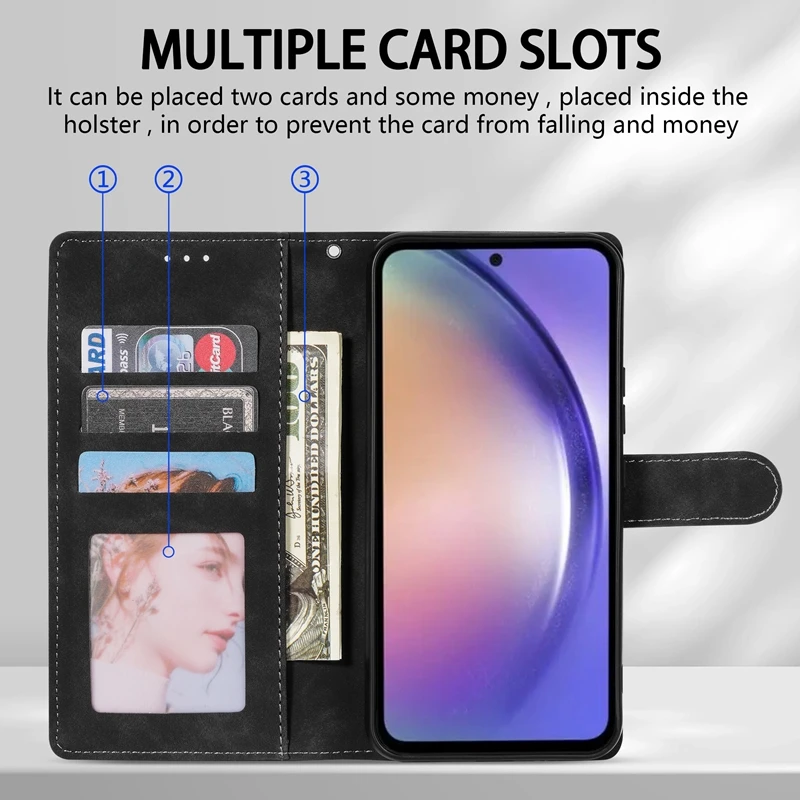 Wallet Card Slot Magnetic Flip Leather Case For Samsung Galaxy S25 Ultra S24 S23 Plus S22 S21 FE S20 FE Note 20 10 Lite 9 Cover