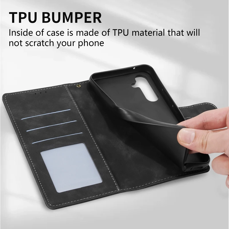Wallet Card Slot Magnetic Flip Leather Case For Samsung Galaxy S25 Ultra S24 S23 Plus S22 S21 FE S20 FE Note 20 10 Lite 9 Cover