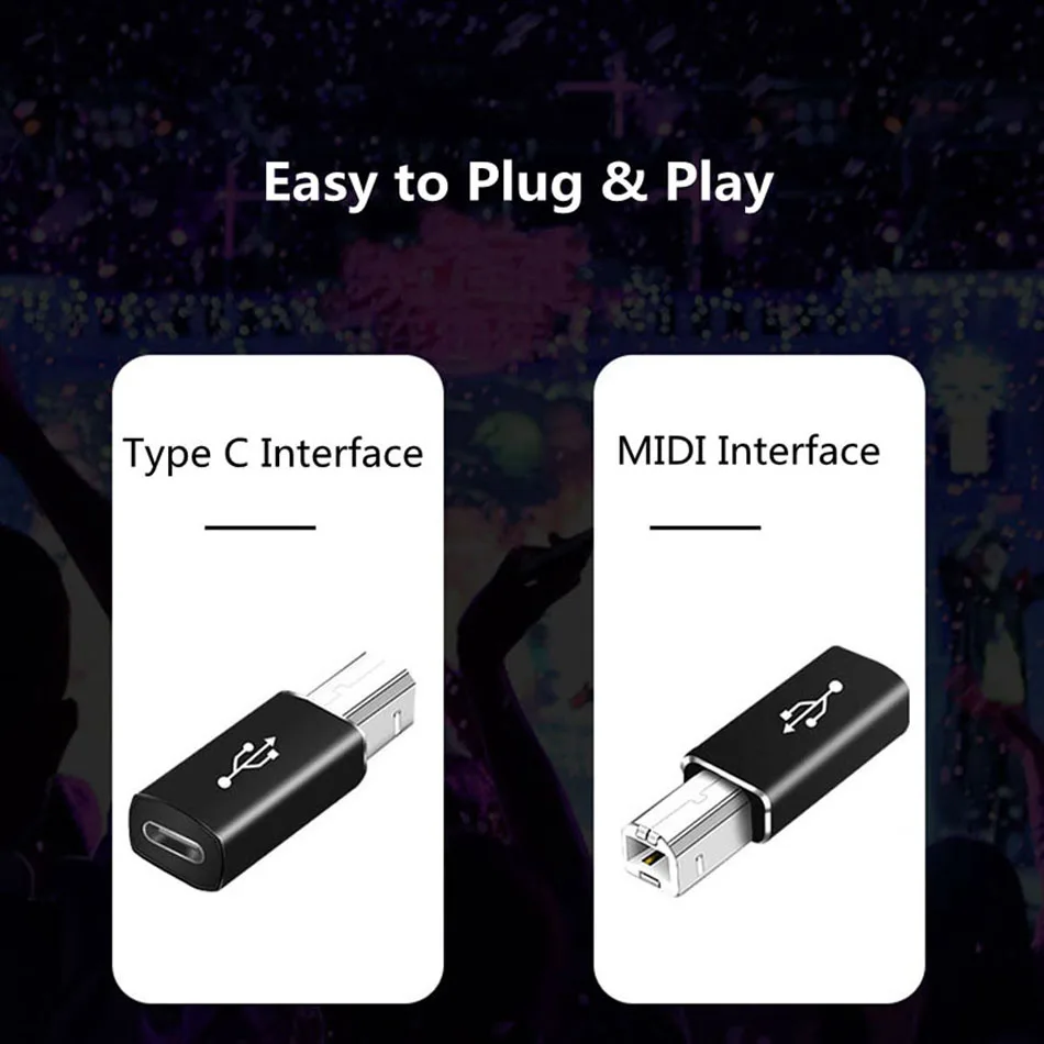 USB Type C Female To USB B Male Adapter For Printer Keyboard Piano Electronic Drums Type B 2.0 Electronic Instrument Converter