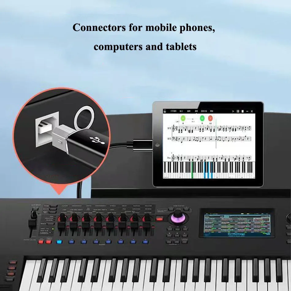 USB Type C Female To USB B Male Adapter For Printer Keyboard Piano Electronic Drums Type B 2.0 Electronic Instrument Converter