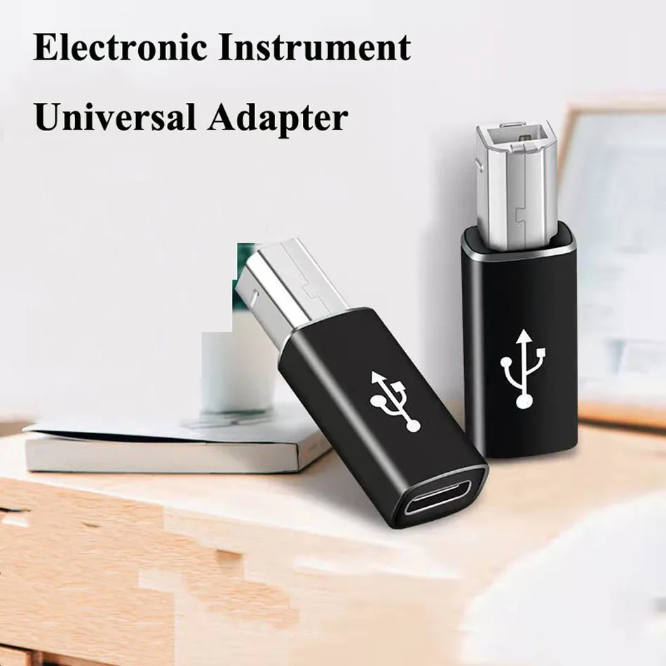USB Type C Female To USB B Male Adapter For Printer Keyboard Piano Electronic Drums Type B 2.0 Electronic Instrument Converter