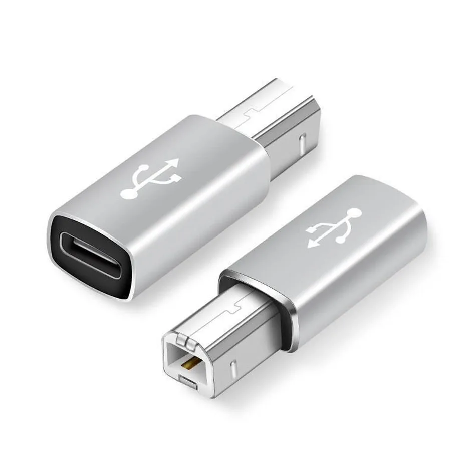 USB Type C Female To USB B Male Adapter For Printer Keyboard Piano Electronic Drums Type B 2.0 Electronic Instrument Converter