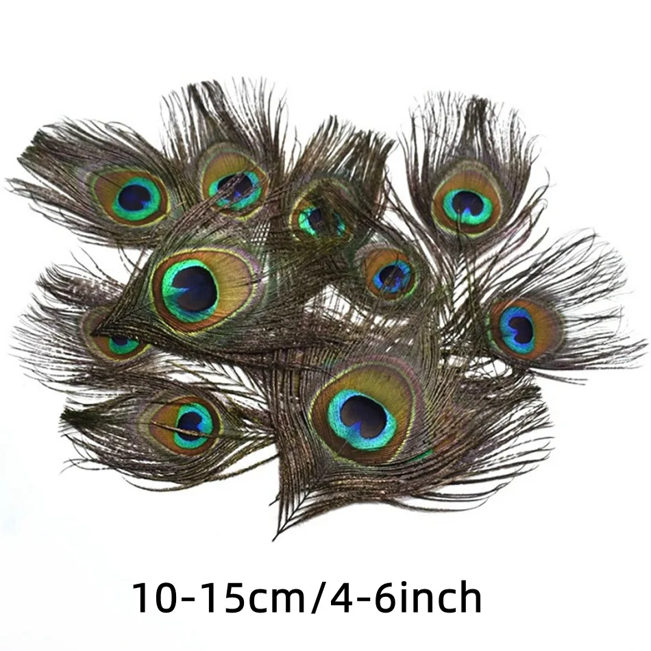 10/20Pcs Natural Peacock Feathers Crafts DIY Plumas Wedding Party Feathers Hair Christmas Jewelry Making Decoration Accessories