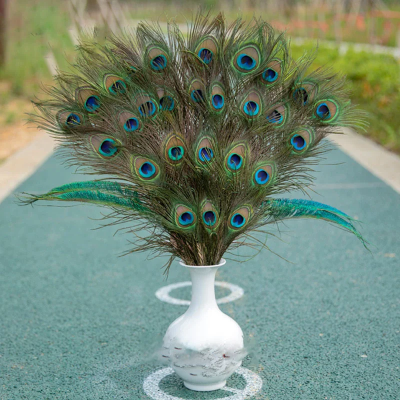 10/20Pcs Natural Peacock Feathers Crafts DIY Plumas Wedding Party Feathers Hair Christmas Jewelry Making Decoration Accessories