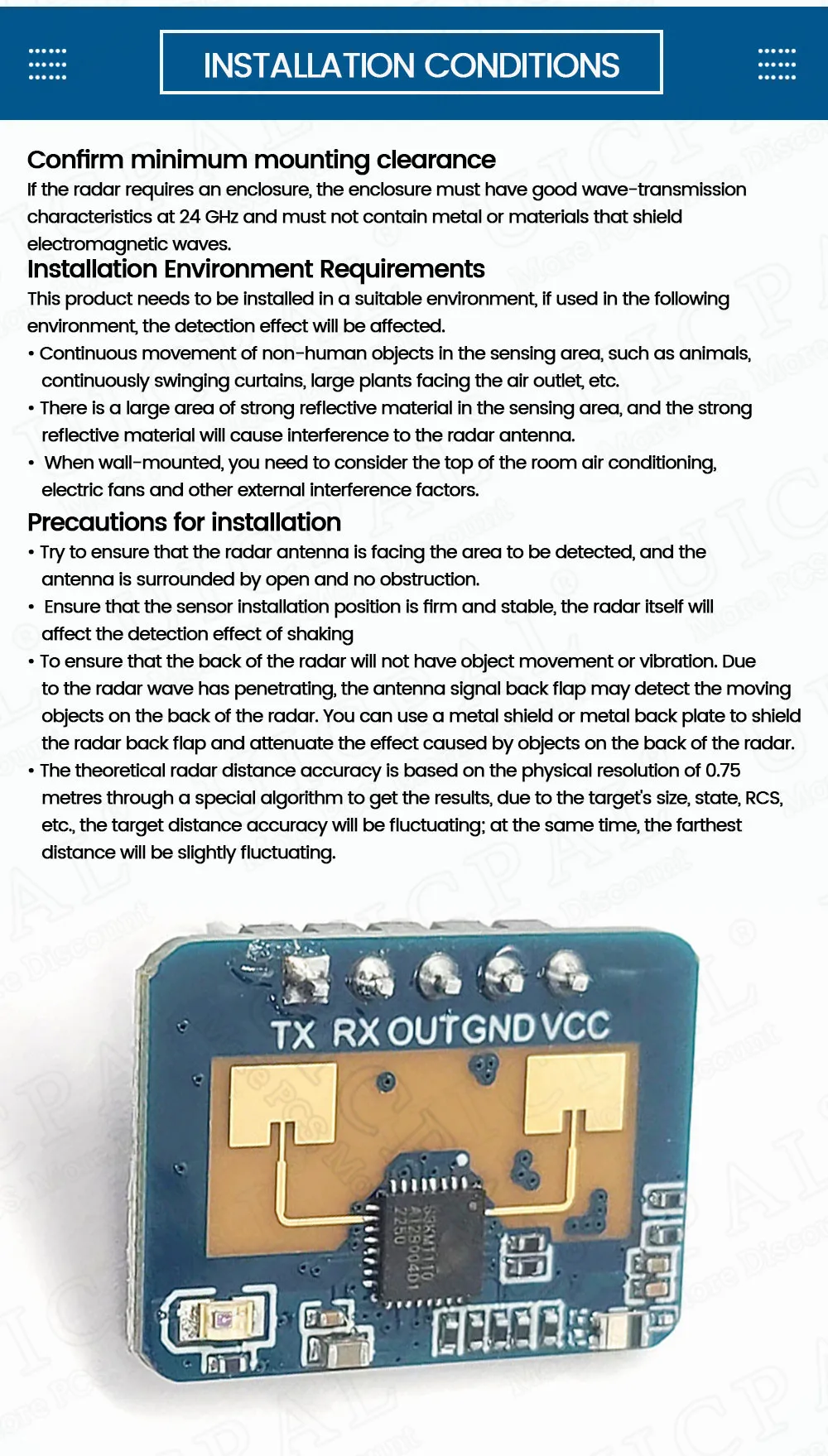 LD2410C 24GHz Human Presence Sensor FMCW Wave Radar Induction Module Body Heartbeat Detection Sensors High Accuracy