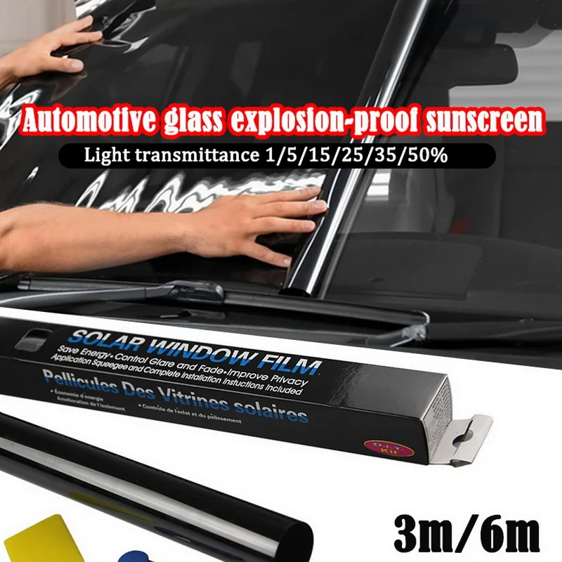 5/15/25/35/50% VLT Reflective Silver Glass Film Heat Blocking Vinyl Roll Stickers for Home Car Self Adhesive Privacy Window Tint